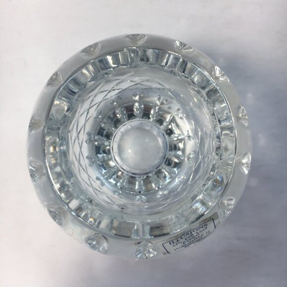 Illusions Crystal Double-Sided Candle Holder Tea Lights Candles 24% Lead Crystal - Picture 4 of 8